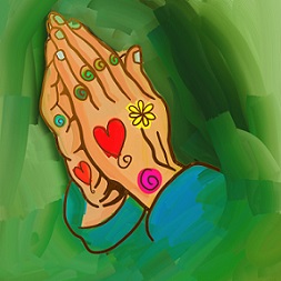 hands praying in gratitude