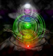 image of human chakra energy fields in body