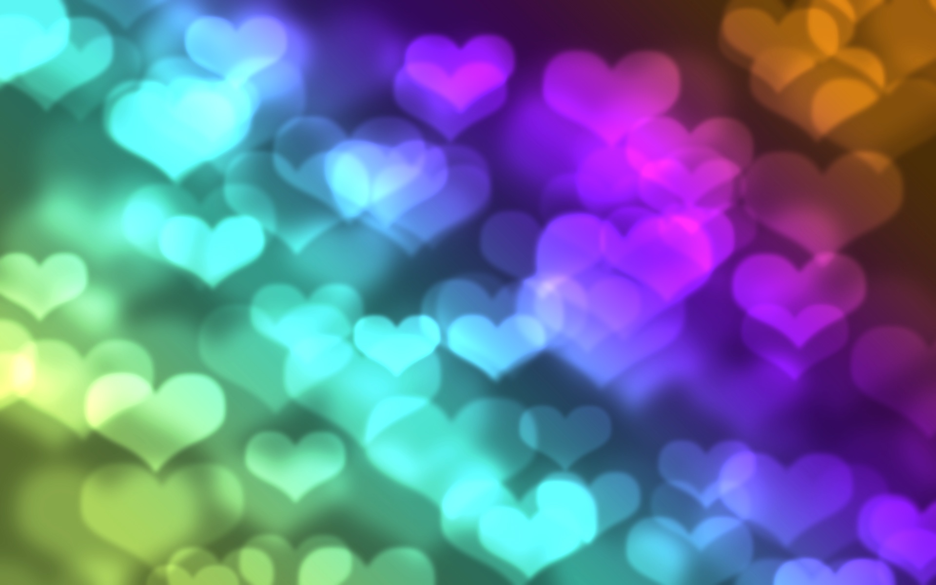 heart shapes multicolored background